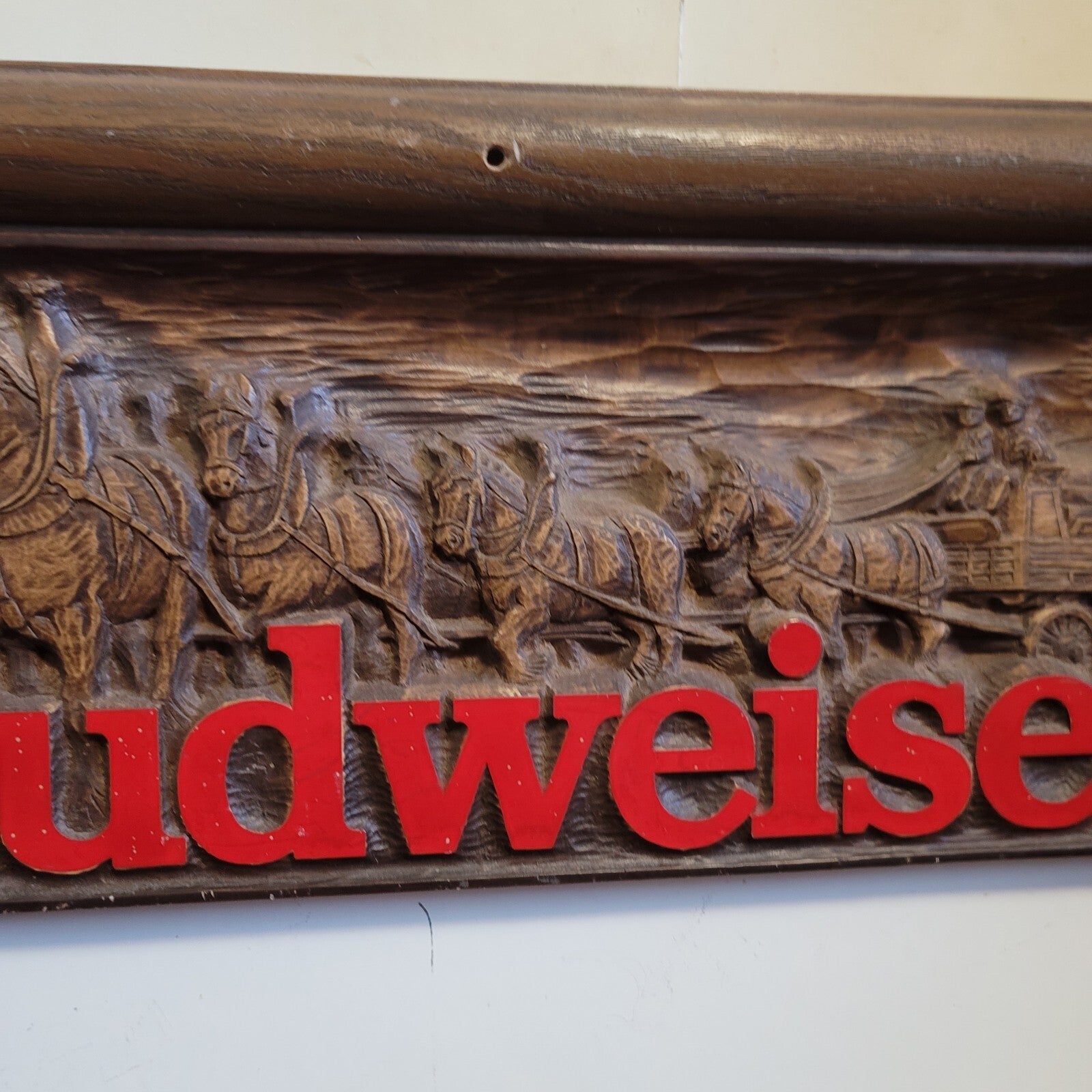 Vintage 1986 Budweiser Dry Erase Message Board Wall Hanging 32x19 Man Cave