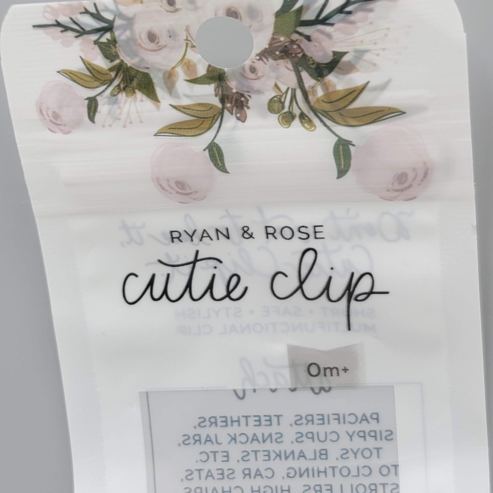 Ryan & Rose Cutie Clip Pacifier Clip Holder Silicone Purple NEW NIP