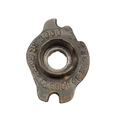 Antique 1862 Door Knob Embossed Escutcheon Rosette Cast Iron Salvage Hardware
