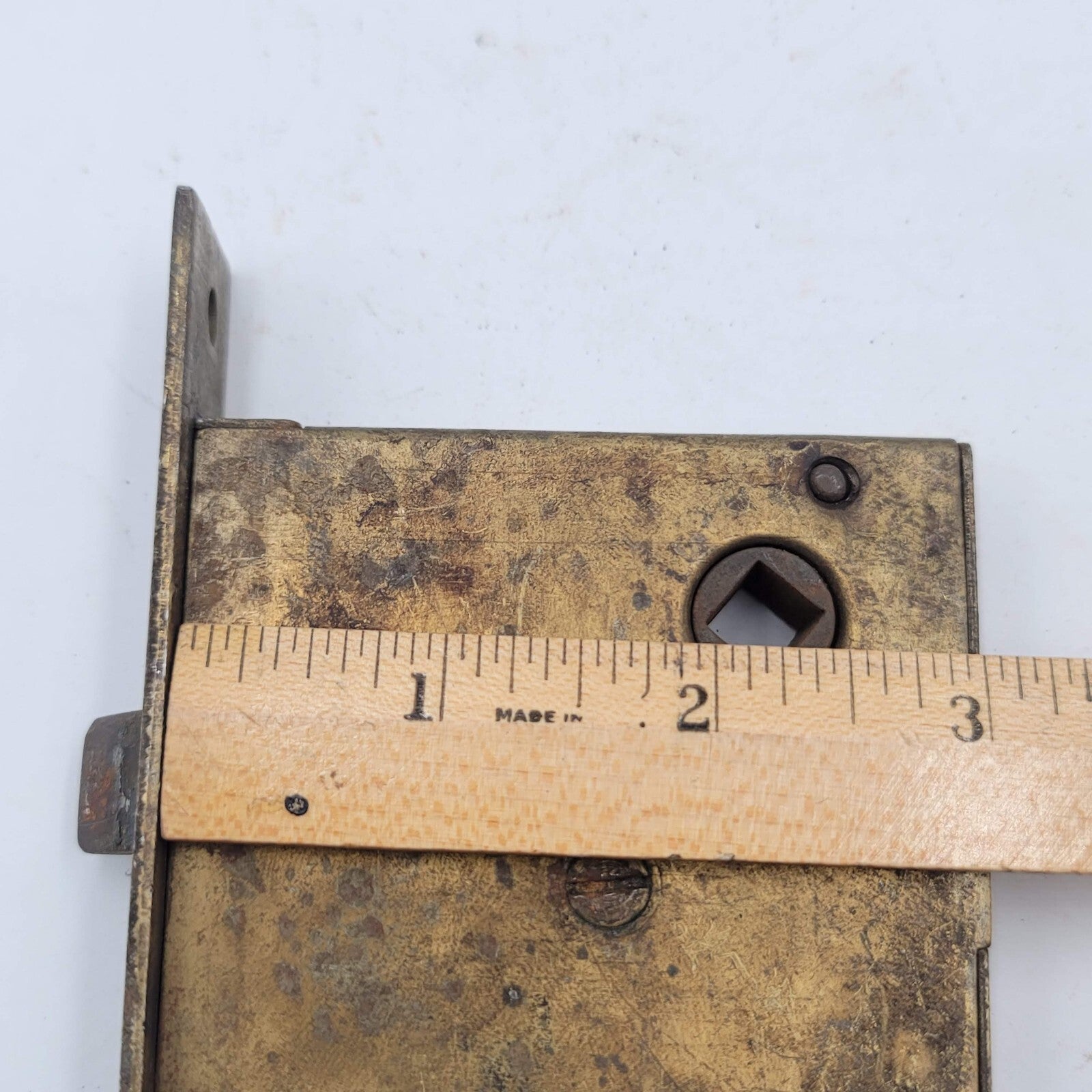 Vintage Mortise Lock Door Hardware Salvage Skeleton Keyhole NO Key 3230