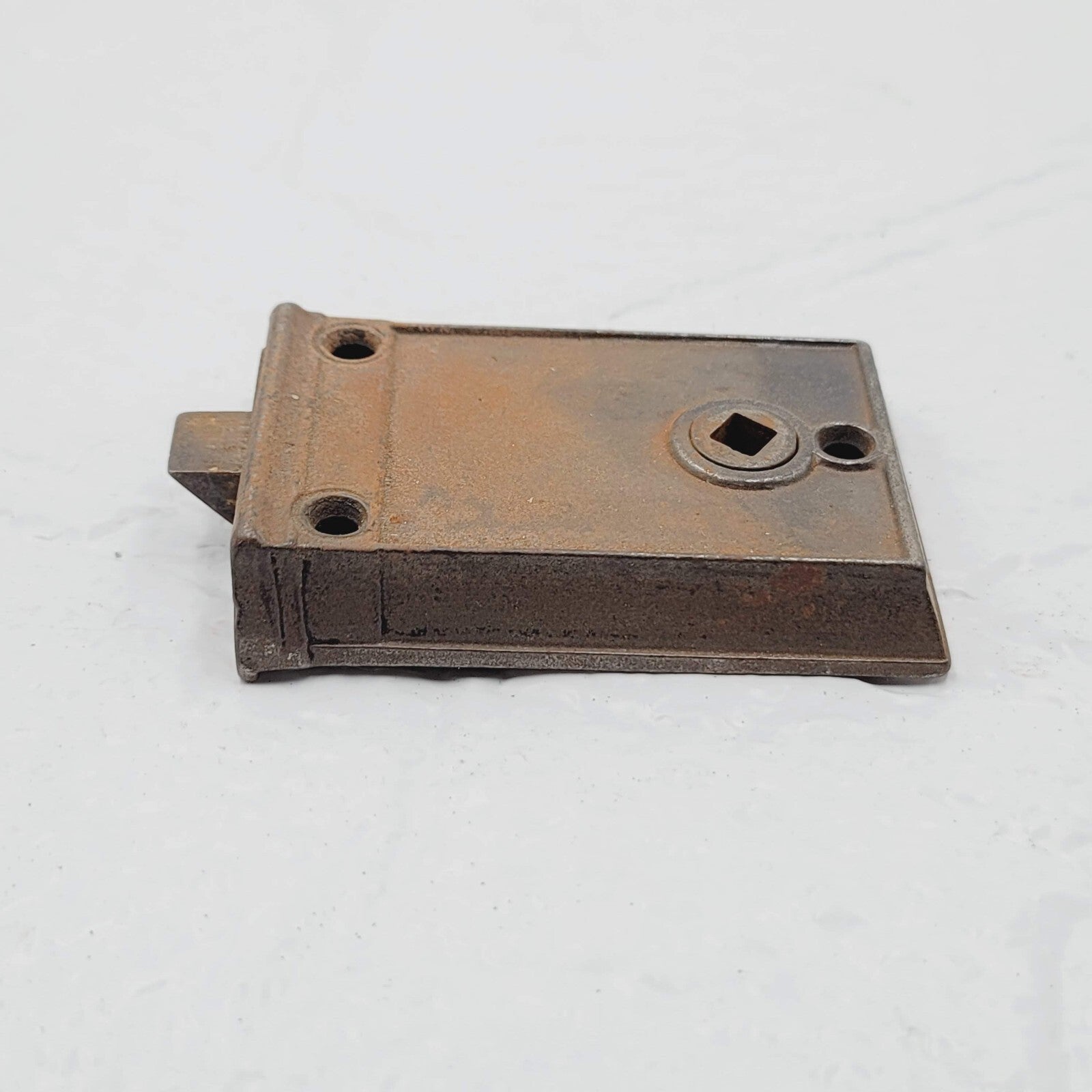 Antique Surface Mount Mortise No Keeper Spindle Hole No Lock  H0114