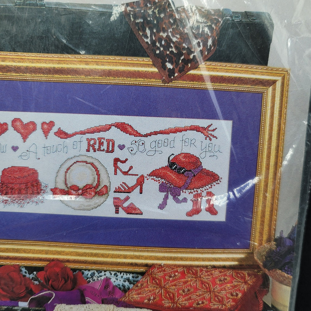 Design Works A Touch of Red Counted Cross Stitch Kit 2318 Red Hat Society NEW