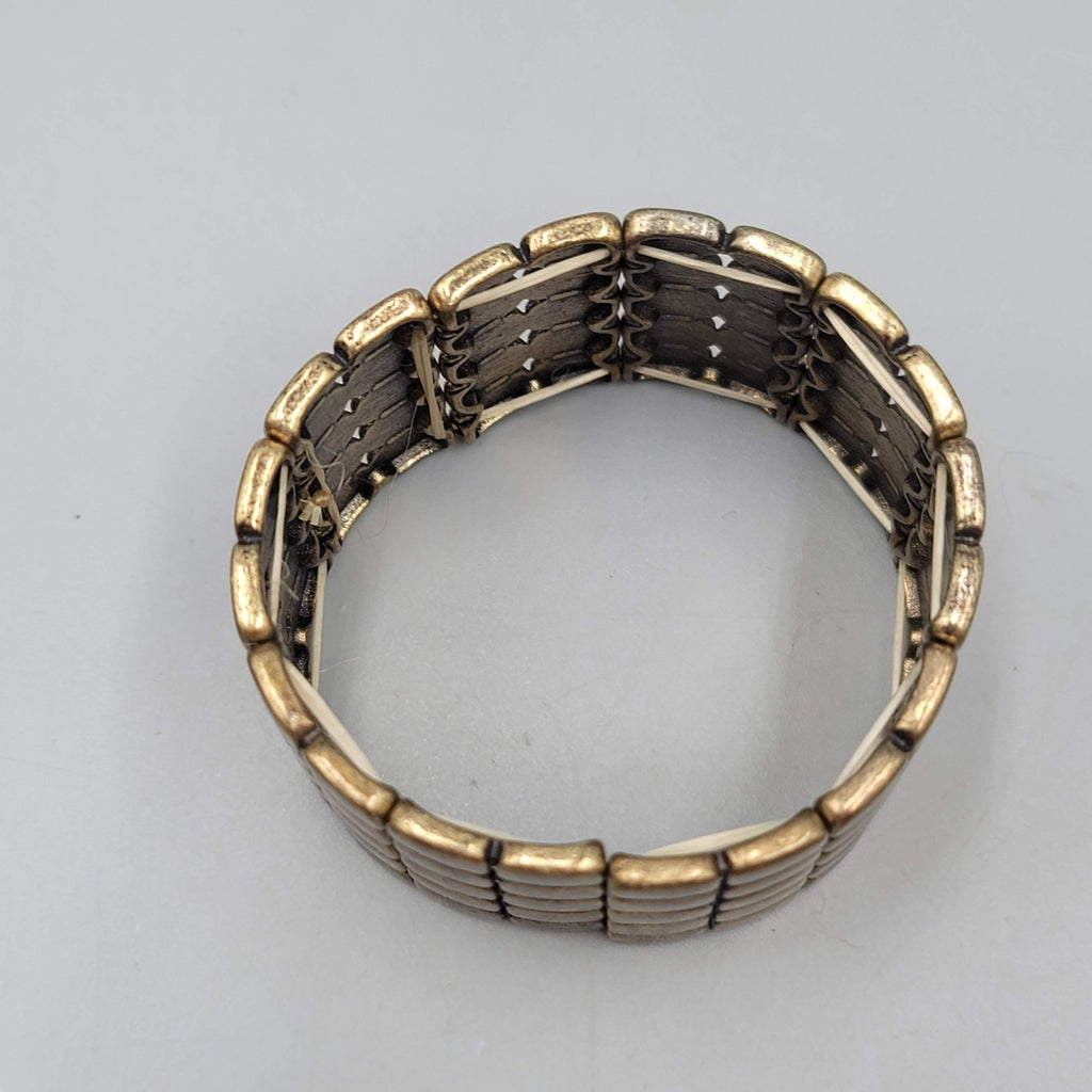 Bronze tone Elastic Bracelet 1 3/8 in Wide and  in