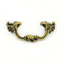 Vintage Brass Ornate Drawer Pull 3 5/8" x 1 1/2", holes 2 1/2"