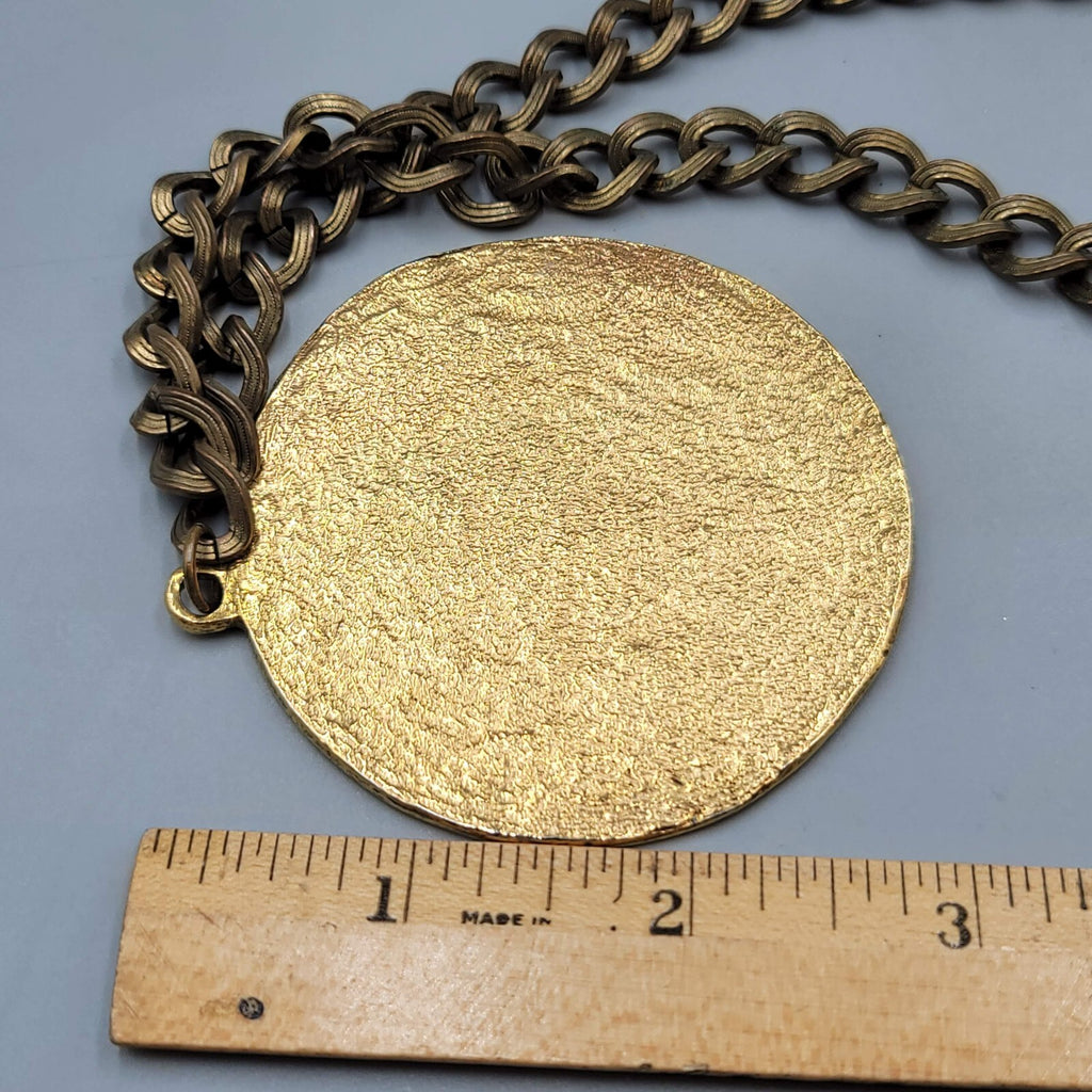 Vintage Alva Museum Replica Necklace The Lovers Gold tone 24"