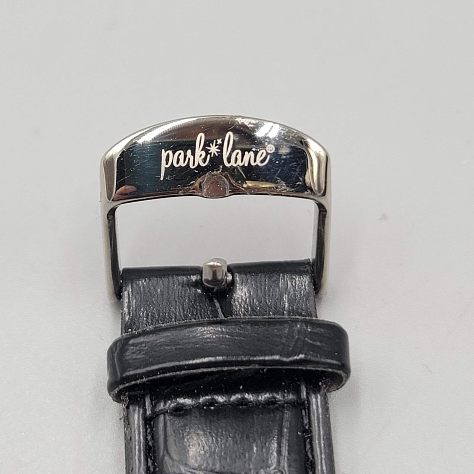 Park Lane Watch Womens Quartz Leather Strap 37mm Japan Movement NEEDS BATTERY