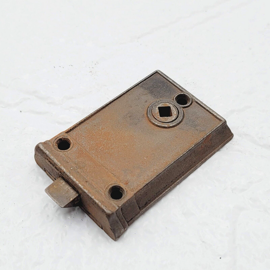 Antique Surface Mount Mortise No Keeper Spindle Hole No Lock  H0114