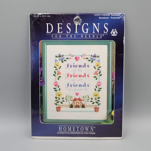 Designs for Needle Friends House Sampler Cross Stitch Picture Kit Home Flowers