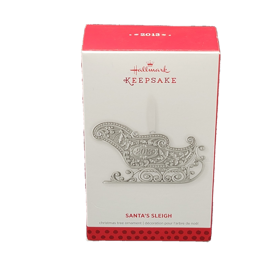 Hallmark Keepsake Ornament Santa’s Sleigh 2013 Silver tone metal