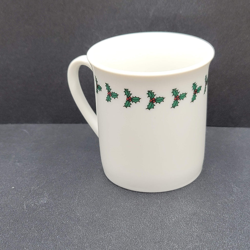 Vintage Enesco Babys First Christmas Cup Mug 1985 lucy and me Bears Holly 2.5"