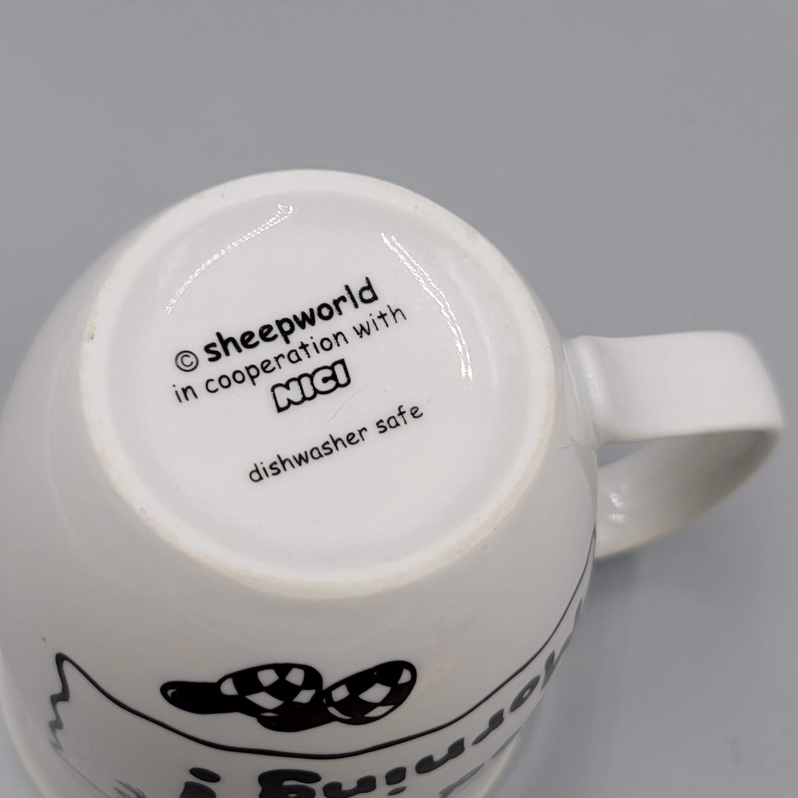 Sheepworld NICI Good Morning Mug Black White Cartoon Coffee Cup