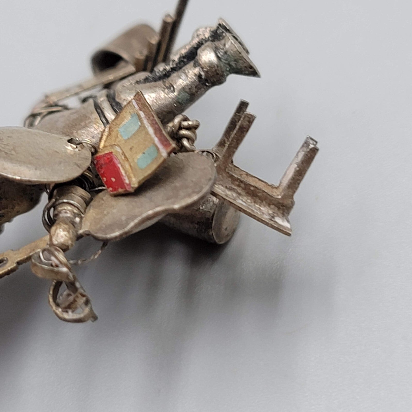 Vintage Sterling Silver Brooch Pin 925 Pendant Peru Figural Junk Dealer SO CUTE!