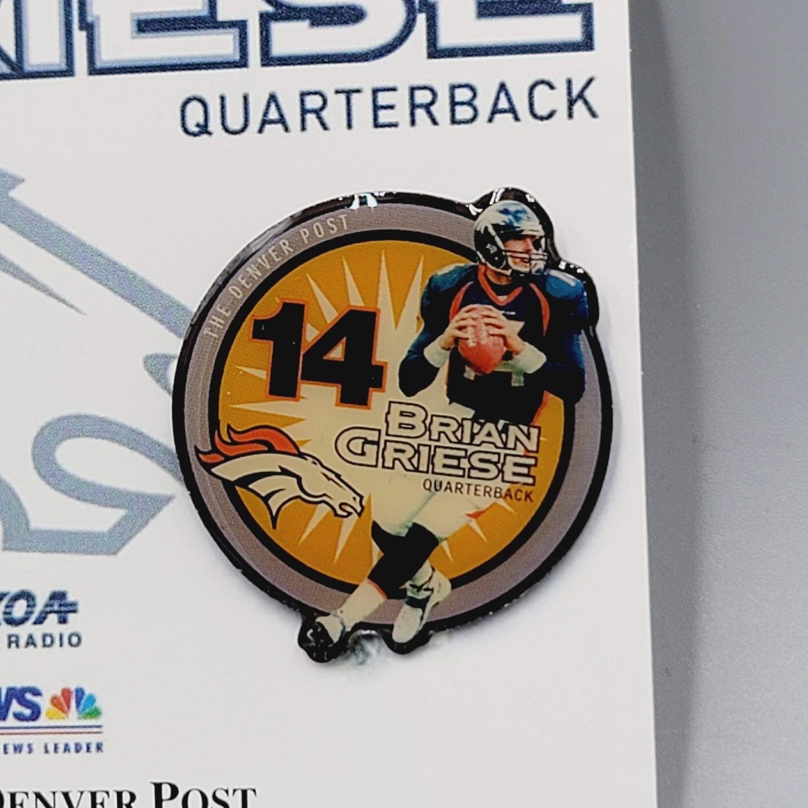 Denver Broncos Hat Lapel Pin NFL Football Brian Griese The Denver Post