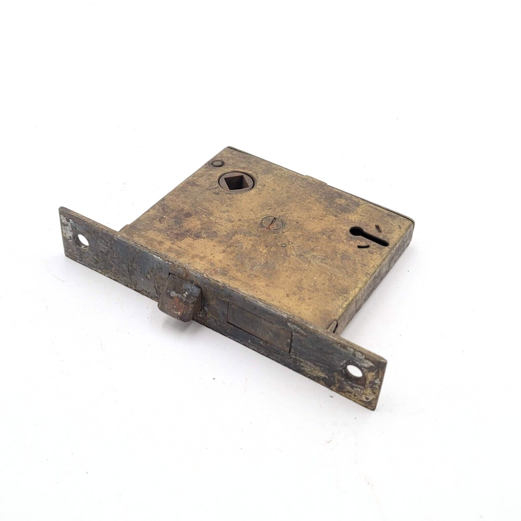 Vintage Mortise Lock Door Hardware Salvage Skeleton Keyhole NO Key 3230