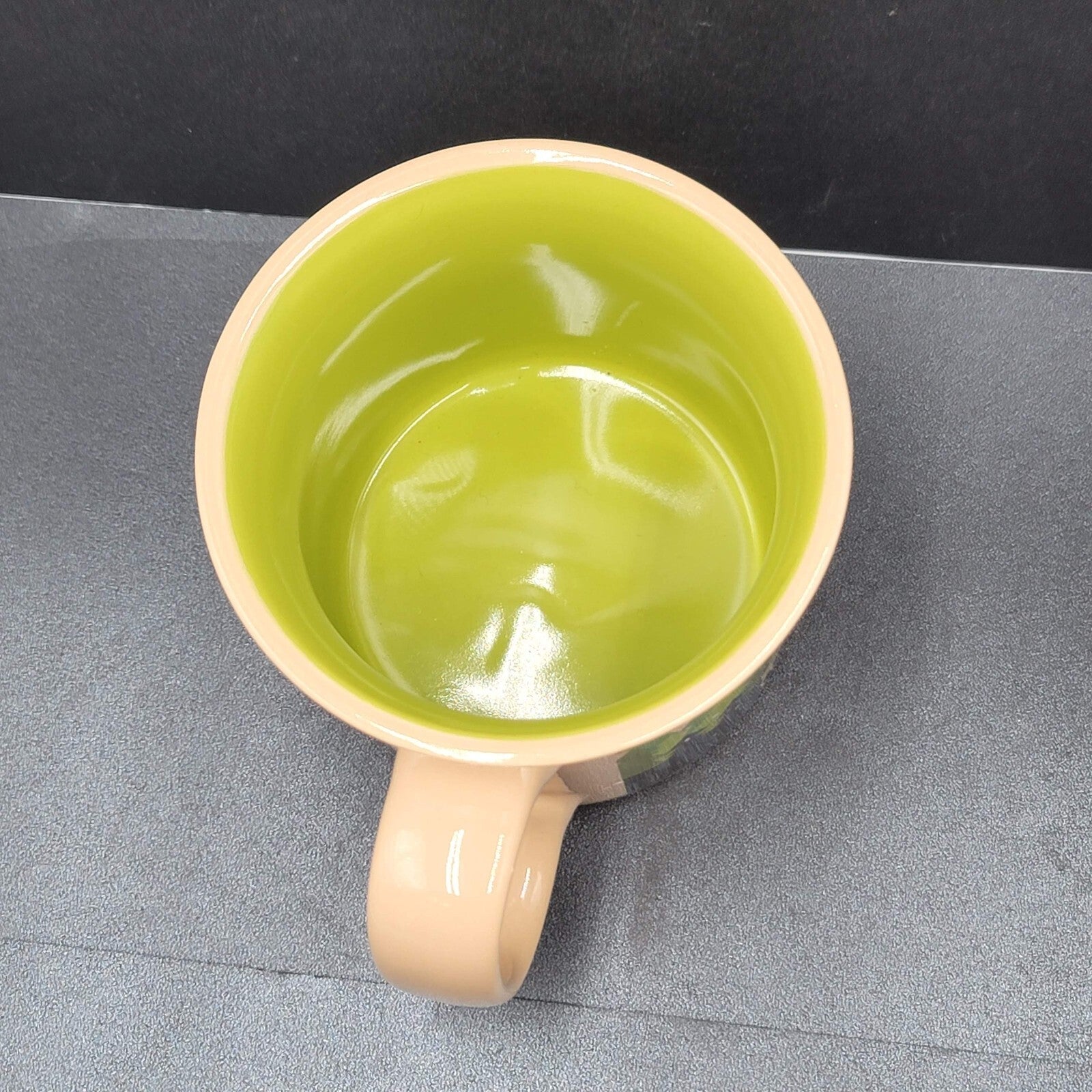 Lazy One Mug Tan Green Snowy Woodland Trees Moose Coffee Cup