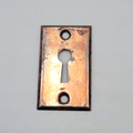 Vintage Rectangle Steel Skeleton Keyhole Escutcheon Salvage Hardware 1.75" (54)