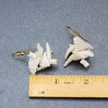 Pierced Earrings White Shell Pieces Bead Dangle Beach Wear   1.25"