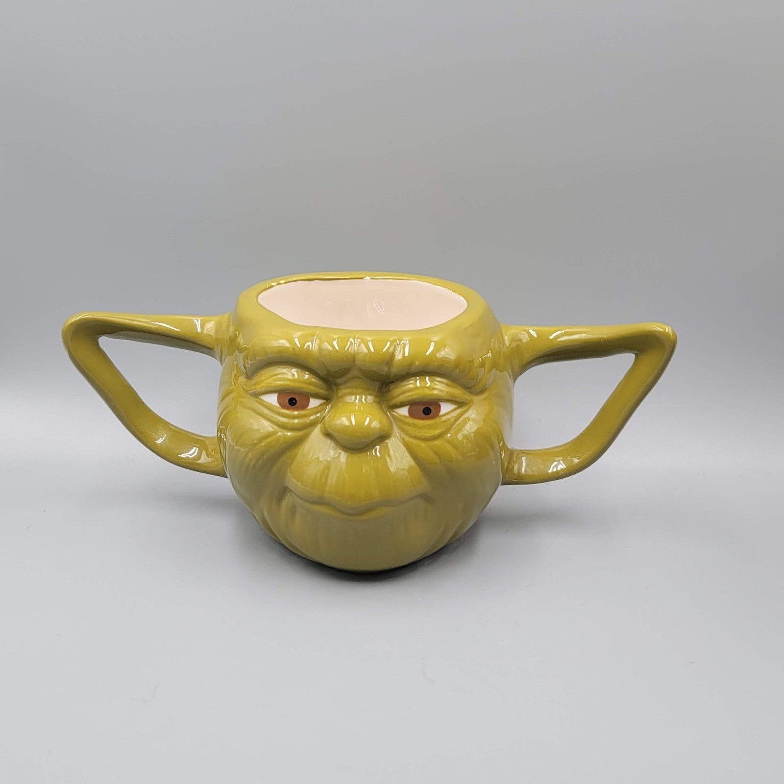 Bioworld Coffee Mug Star Wars Yoda Double Handle Ceramic Lucasfilm