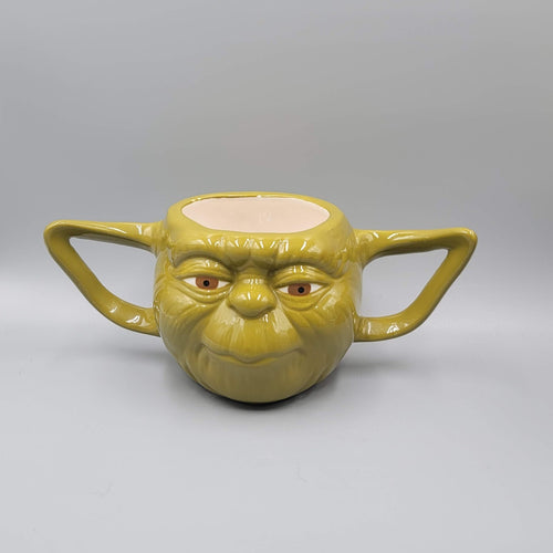 Bioworld Coffee Mug Star Wars Yoda Double Handle Ceramic Lucasfilm