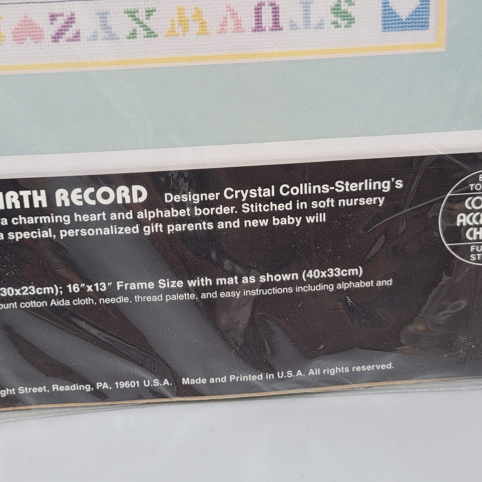 Vintage Dimensions Playful Teddies Birth Record Counted Cross Stitch Kit #3616