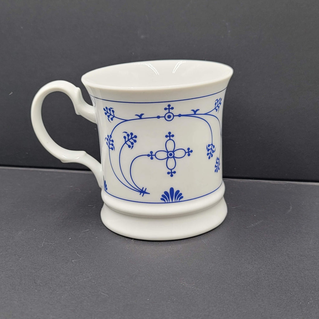 Indian Blue Coffee Mug Finnish White and Blue Tea Cup Ceramic