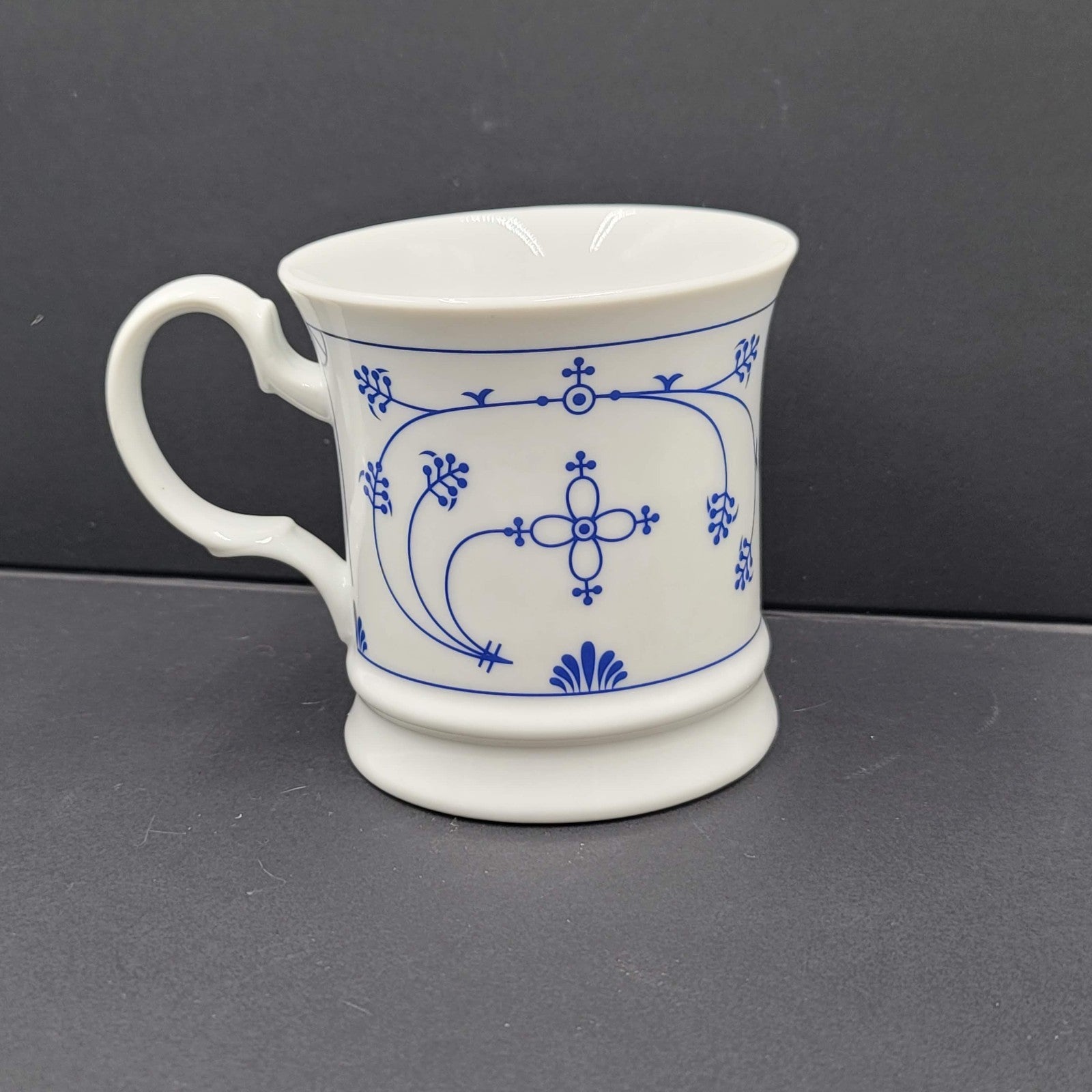 Indian Blue Coffee Mug Finnish White and Blue Tea Cup Ceramic