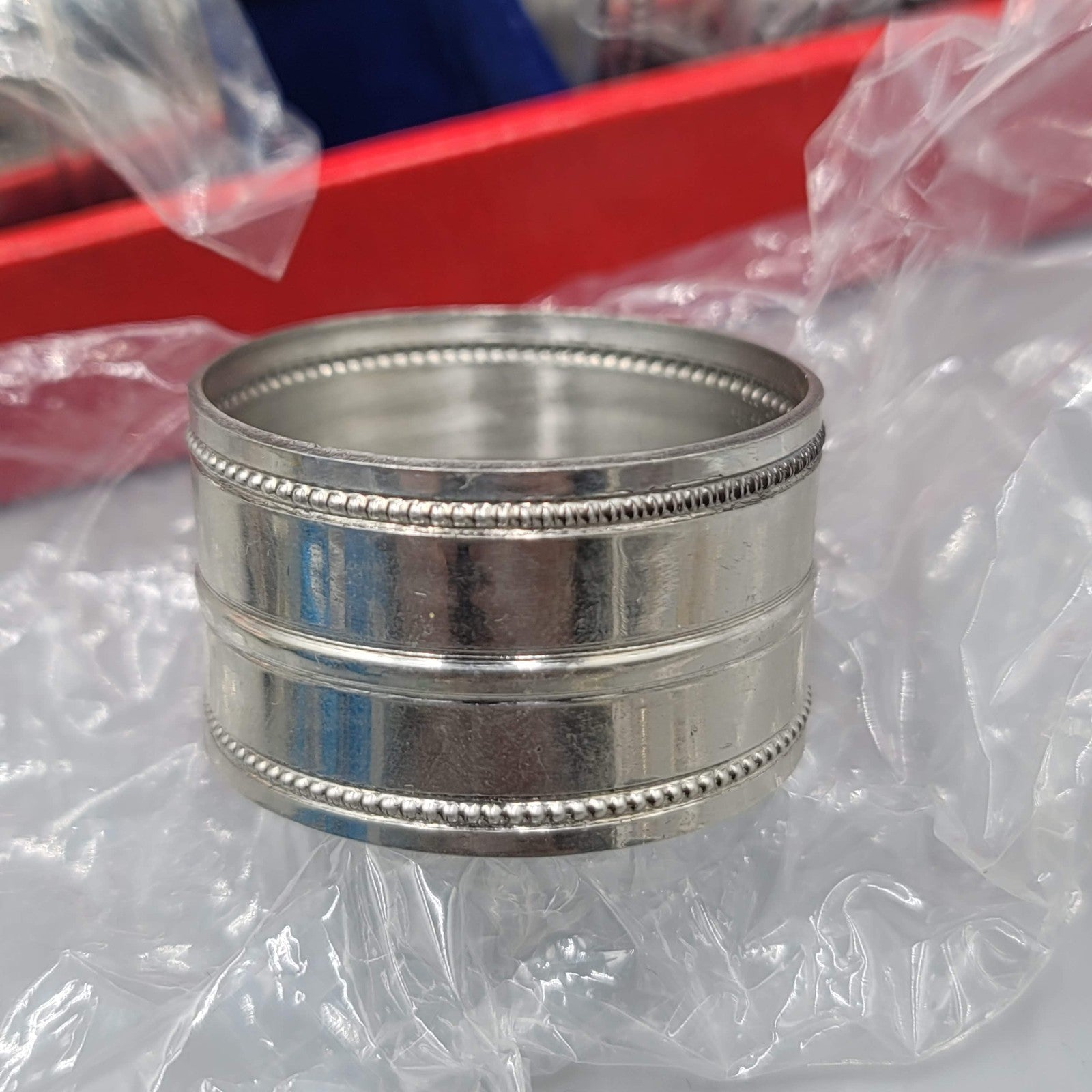 Royal Worcester Pewter Napkin Rings In Original box 4 Napkin Rings USA