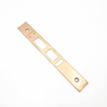 Antique Falcon Brass Door Strike Plate Single Only  Mortise 8" x 1" Reclaimed
