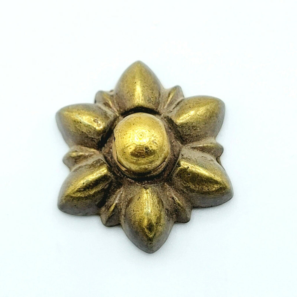 Brass Rosette For Drop Bail Pull Repair SINGLE Salvage Drawer Hardware Reclaim
