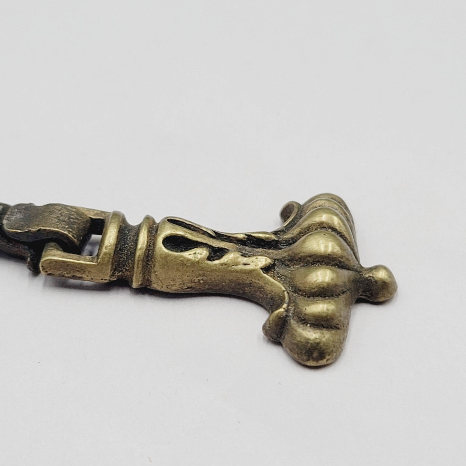 Vintage Brass Drawer Pull Salvage Hardware Reclaimed Part SINGLE ONLY 1 7/8"