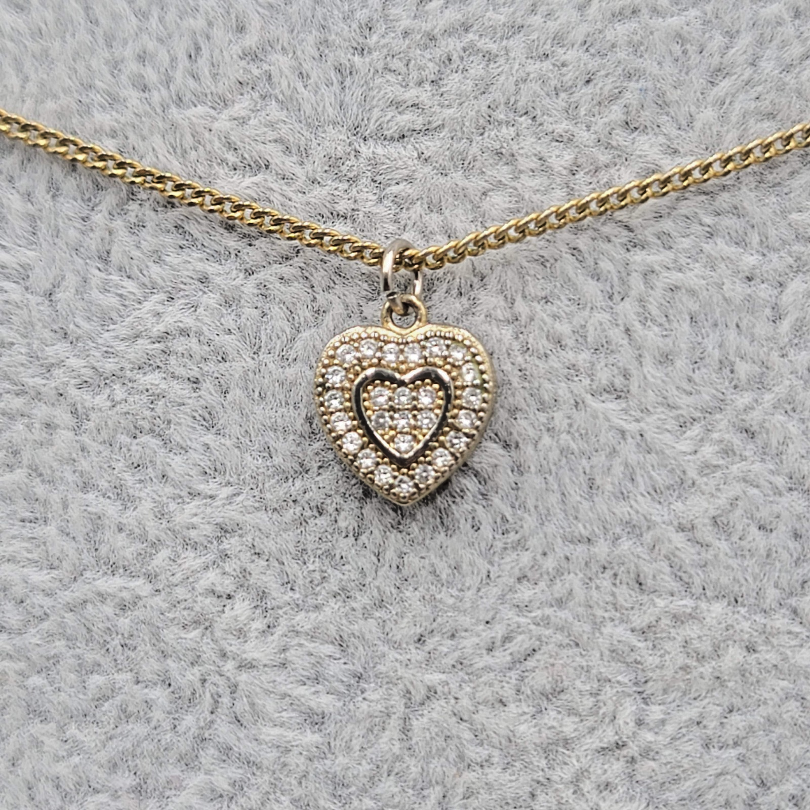 Necklace Lot of 4 Gold tone Petite Pendants Heart Snake Crystal