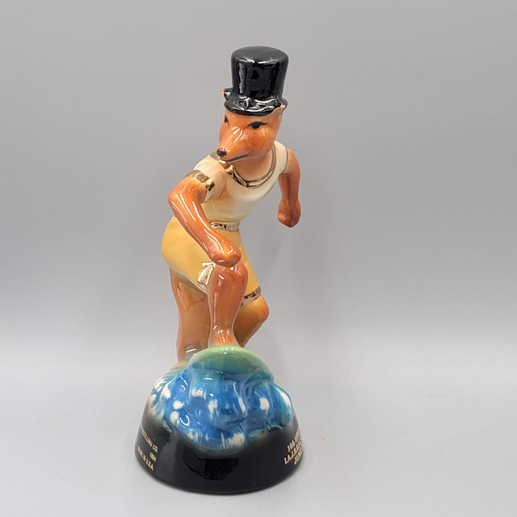 Jim Beam Small Fox 14th Convention Hollywood Fl. 1984 Paperweight Fox Surfing