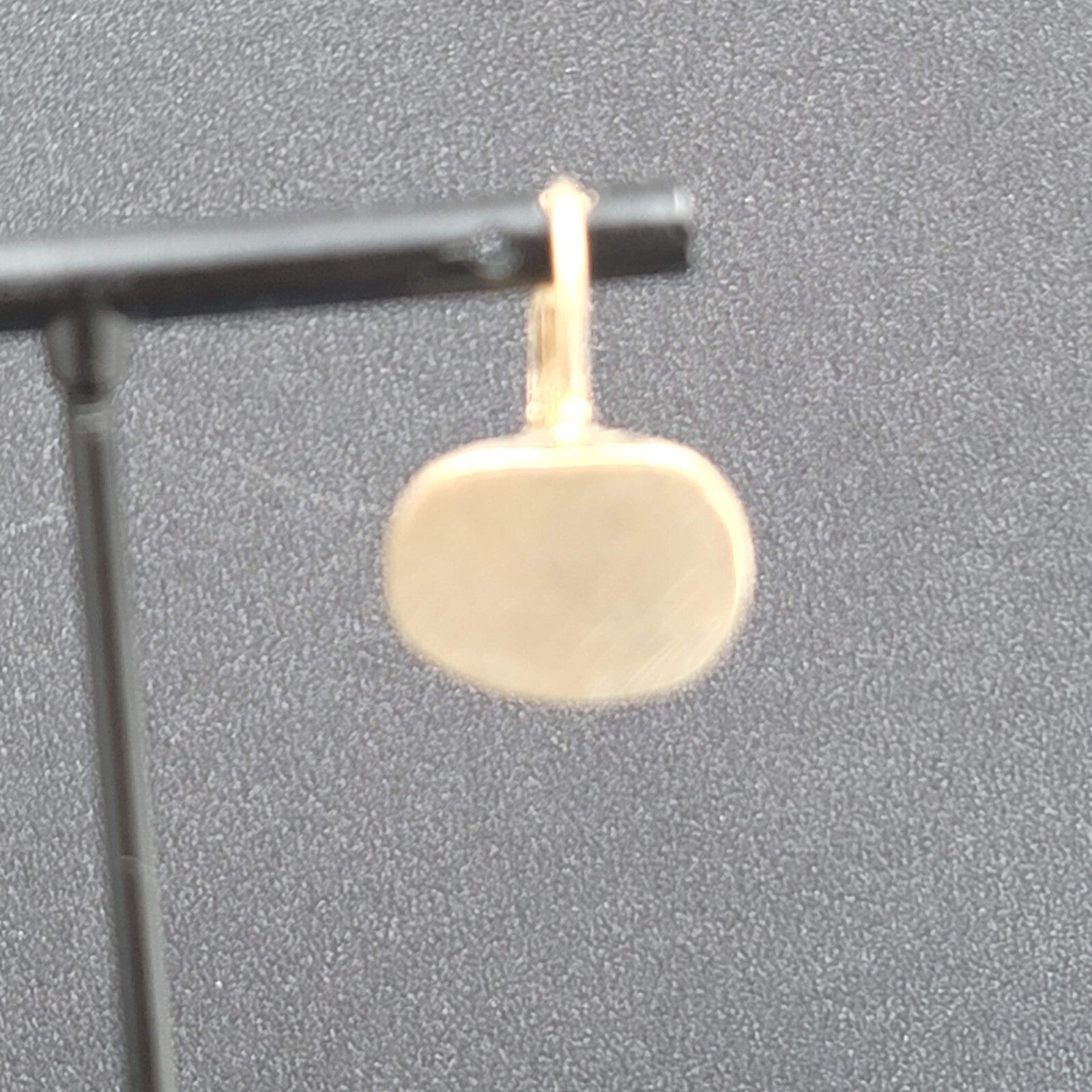 Pierced Earrings Gold tone Cross Hatch Dangle 5/8"