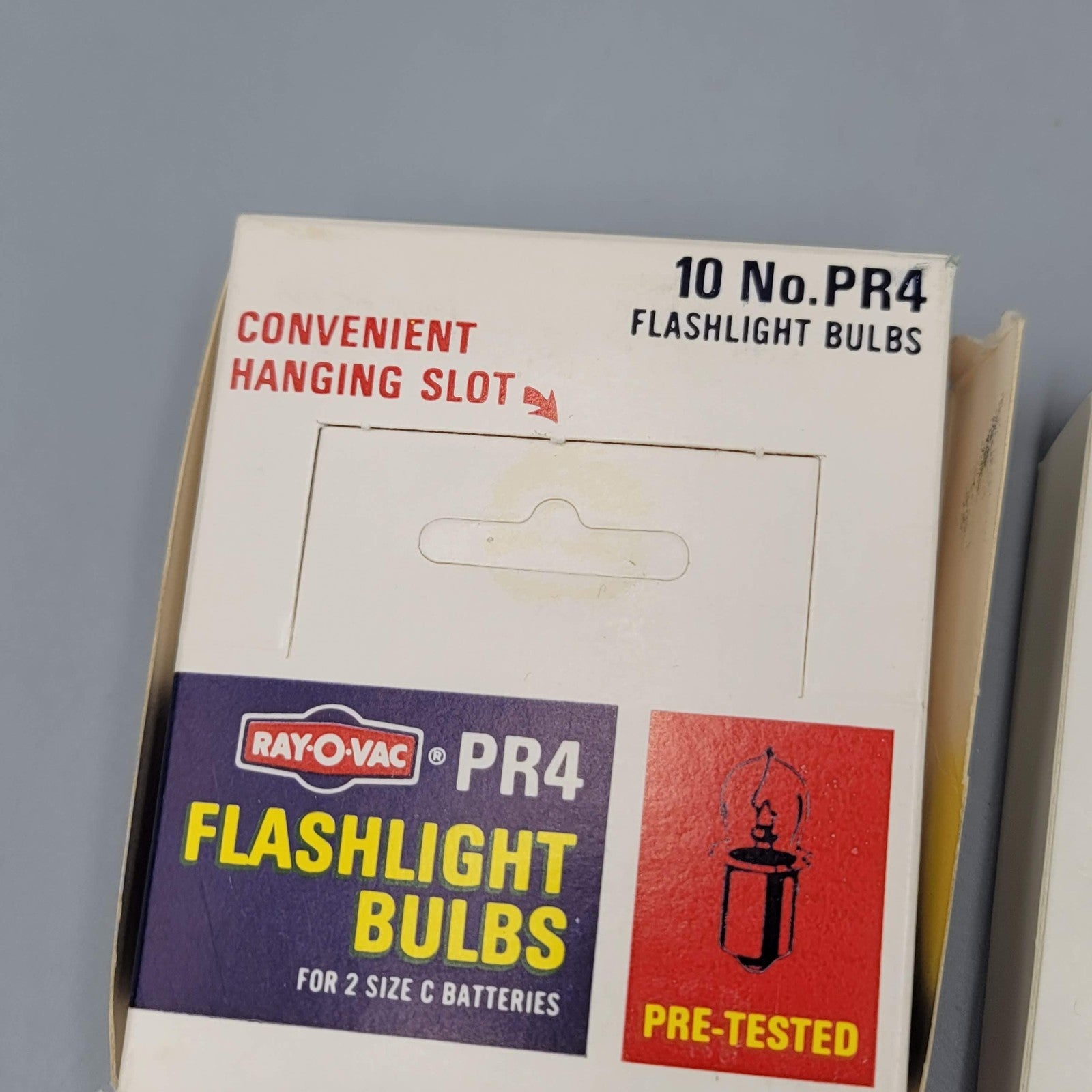 Vintage Ray-O-Vac Flashlight Bulbs PR4 New Old Stock MINT 10 Bulbs Org Box