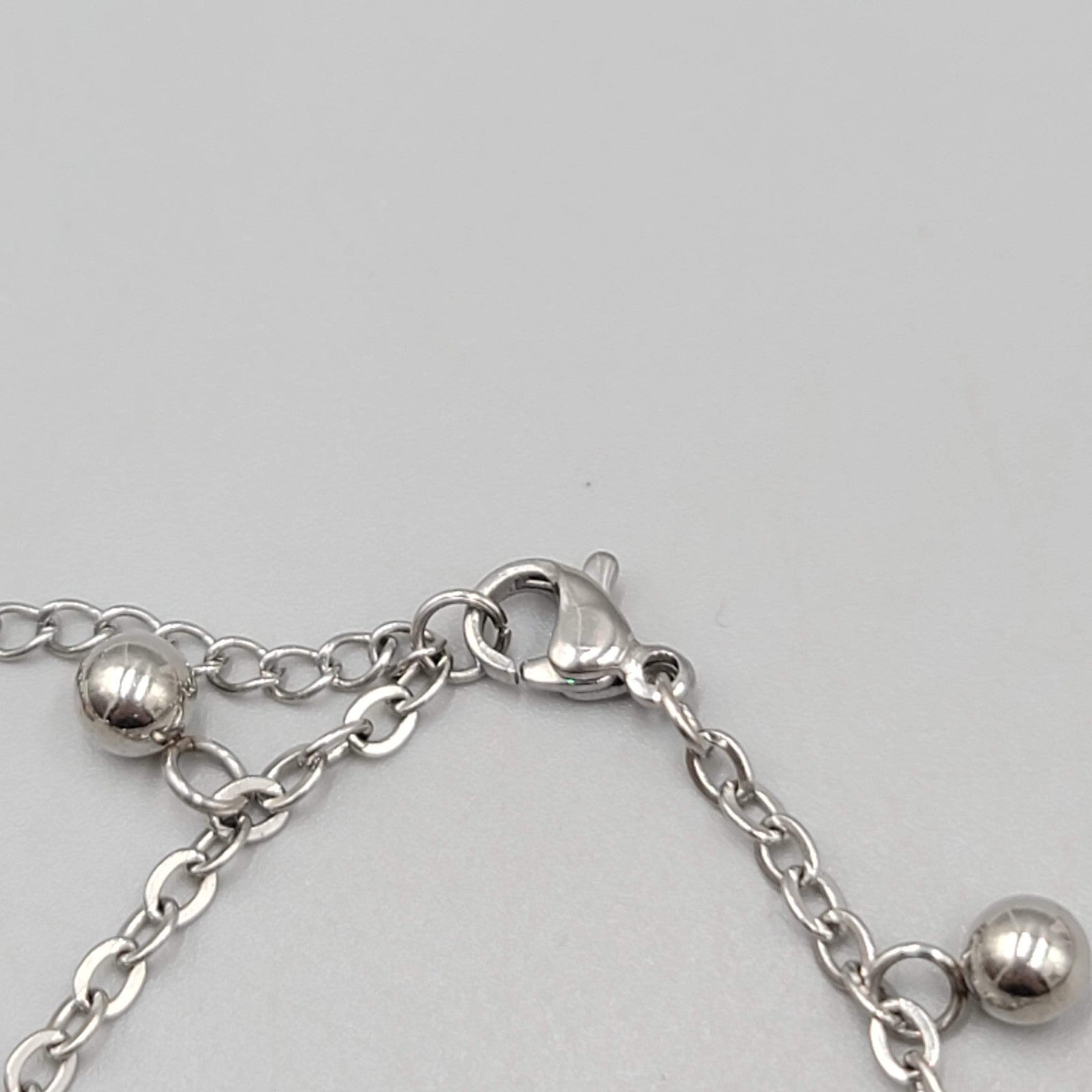 Moon Charm Bracelet Silver tone Chain Gold tone Charms 6.5" - 7.5" Adj