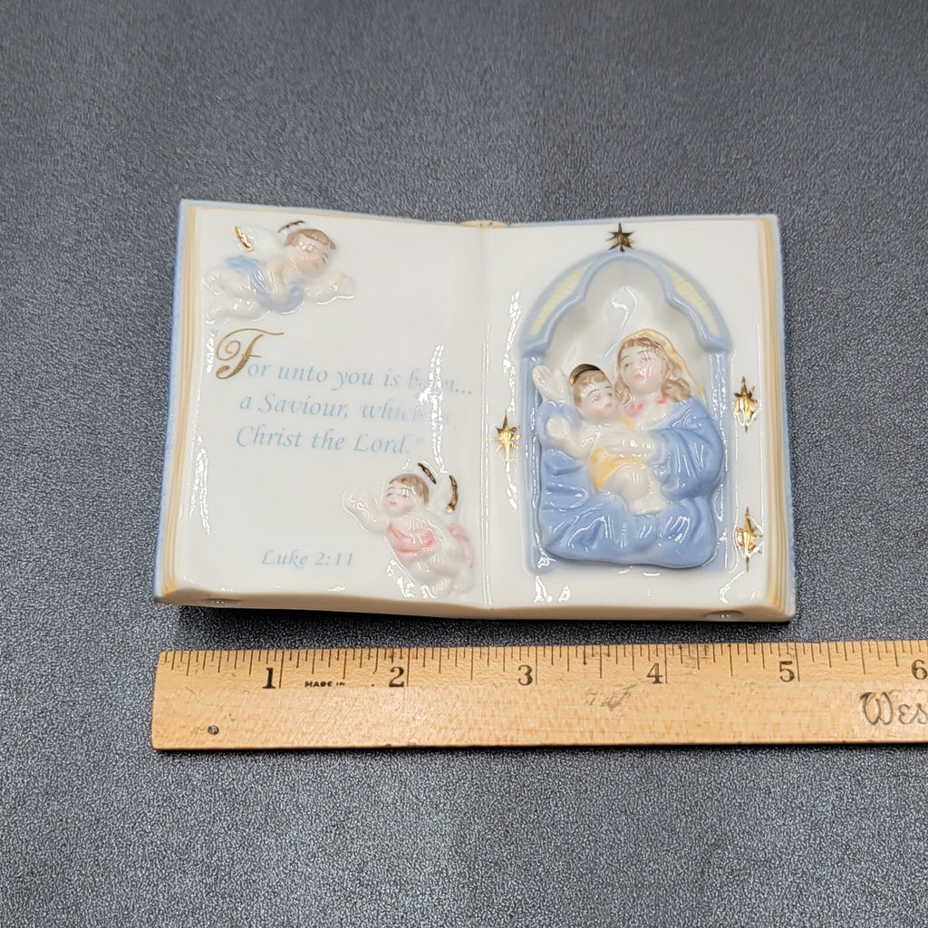 Vintage Avon Inspirational Ceramic Plaque Madonna Child Christmas
