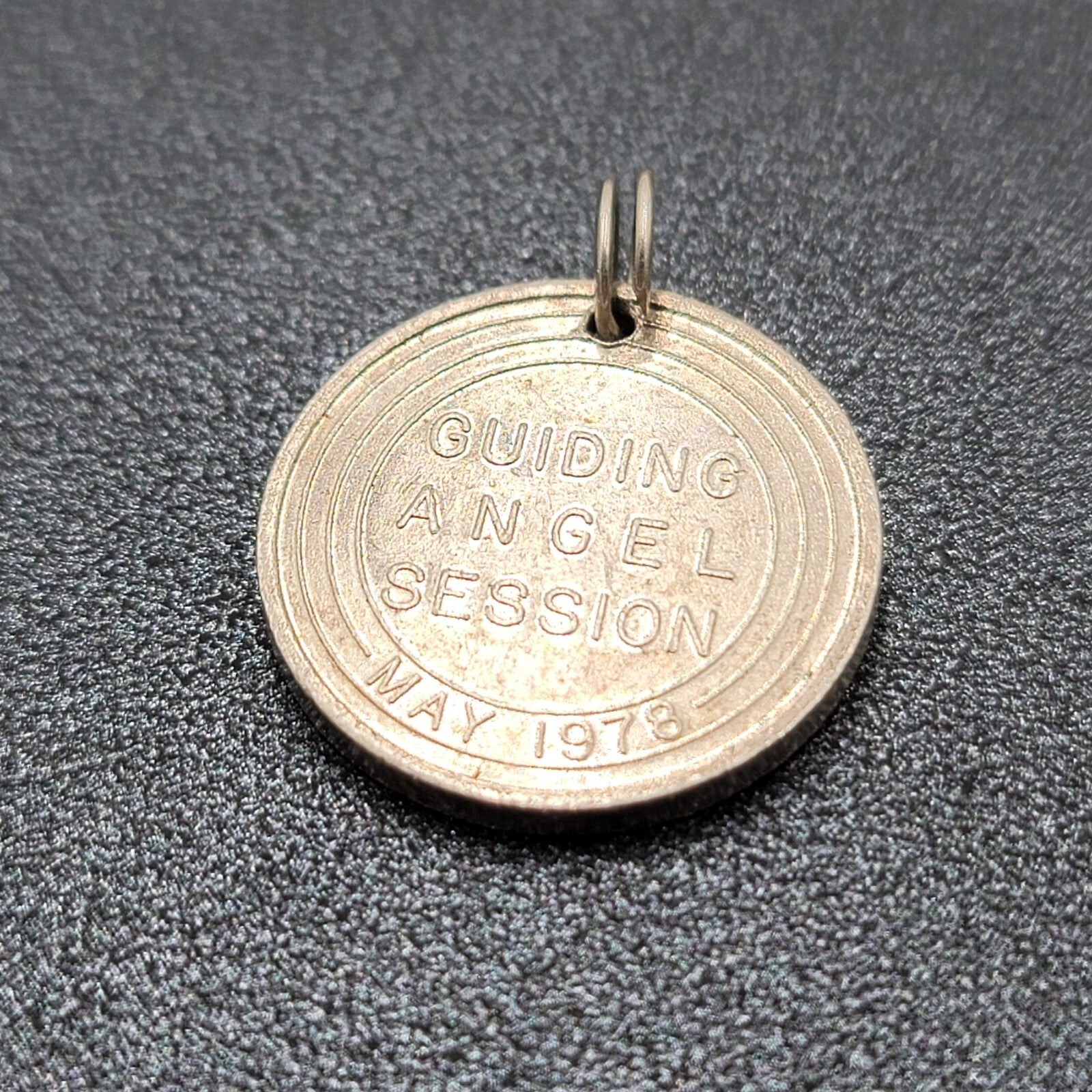Vtg Guiding Angel Session May 1978 Milwaukee Wisconsin Silver tone Medal Pendant