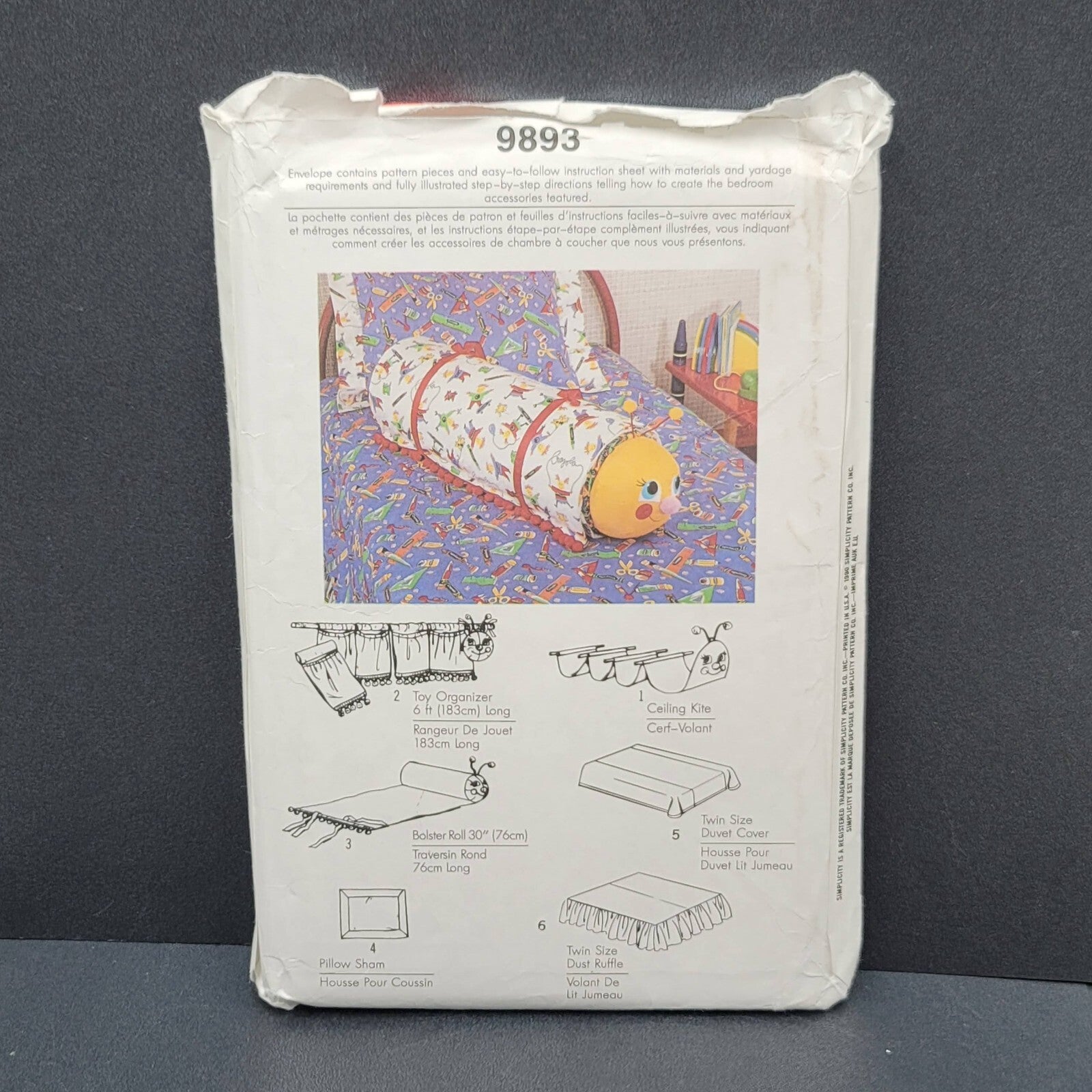 Vintage BEDROOM ACCESSORIES SIMPLICITY HOUSE 9893 Sewing Pattern UNCUT