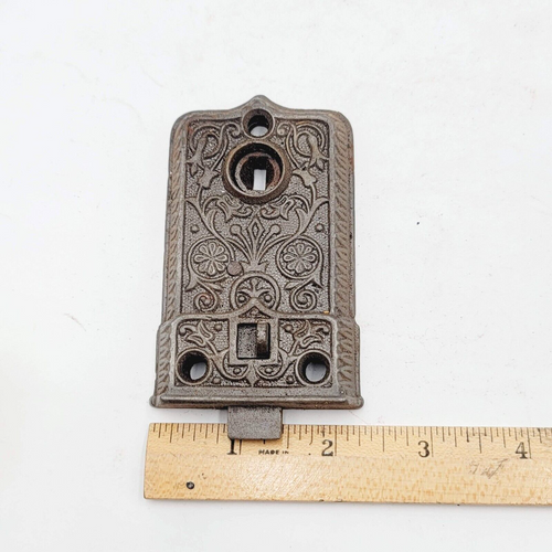 Antique Ornate Surface Mount Mortise Lock No Keeper No Key 1108B