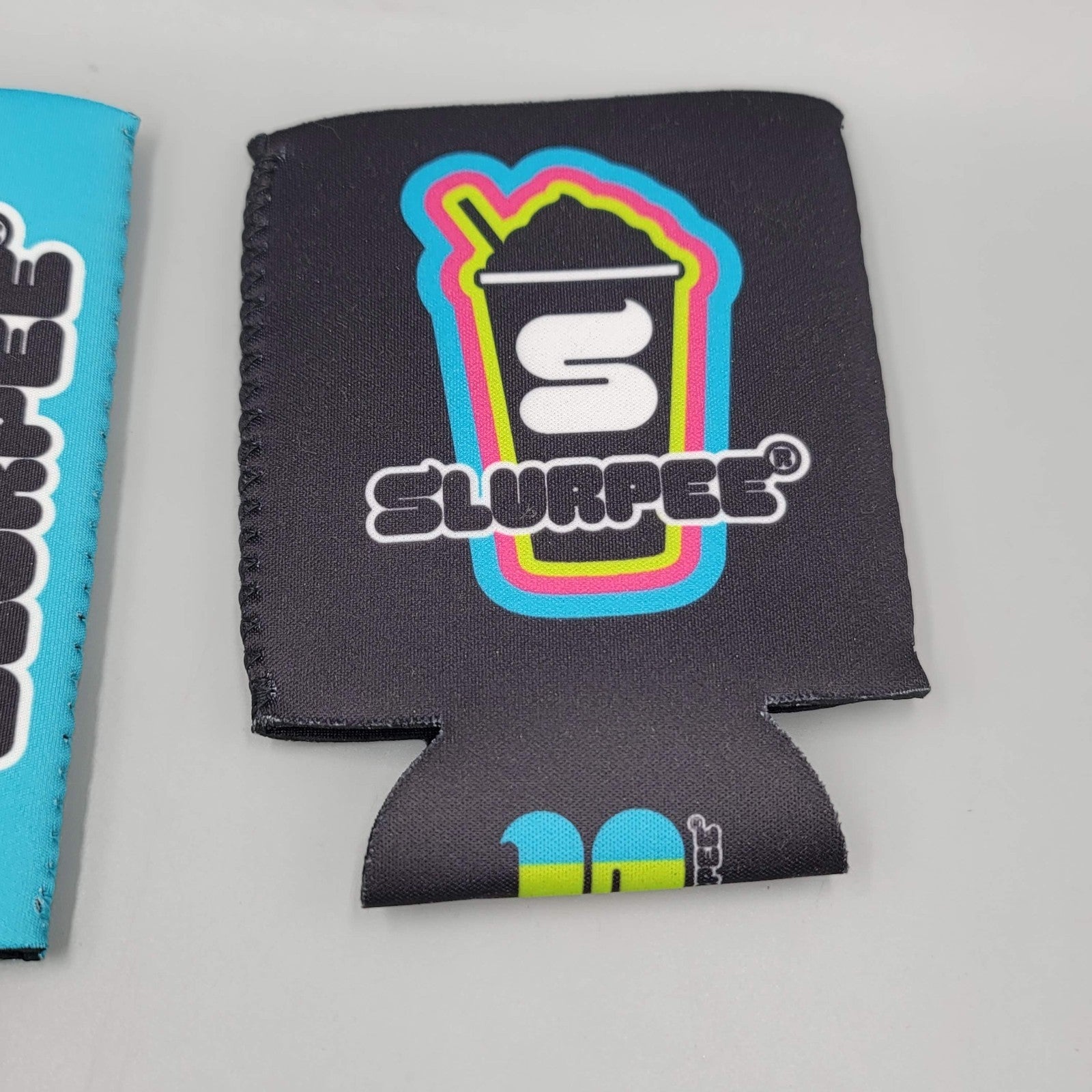 7-Eleven 7-11 Black Slurpee Neon Graphic Logo 2 Koozies Lot