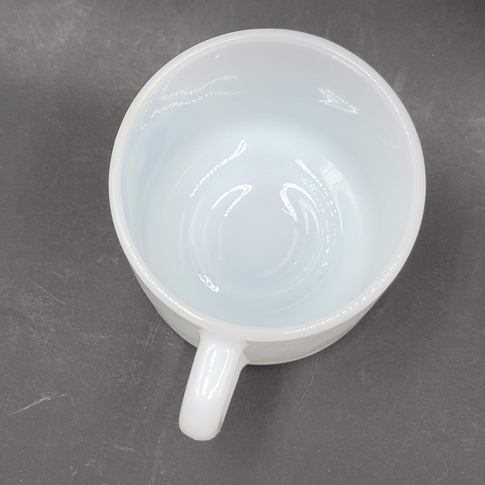 Join the Carefree Villagers Coffee Mug Vintage Milk Glass Fostoria