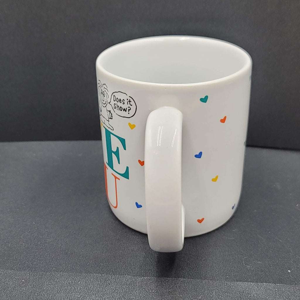 Vintage I Love You Hearts Coffee Mug Tea Cup Ceramic Designers Collection