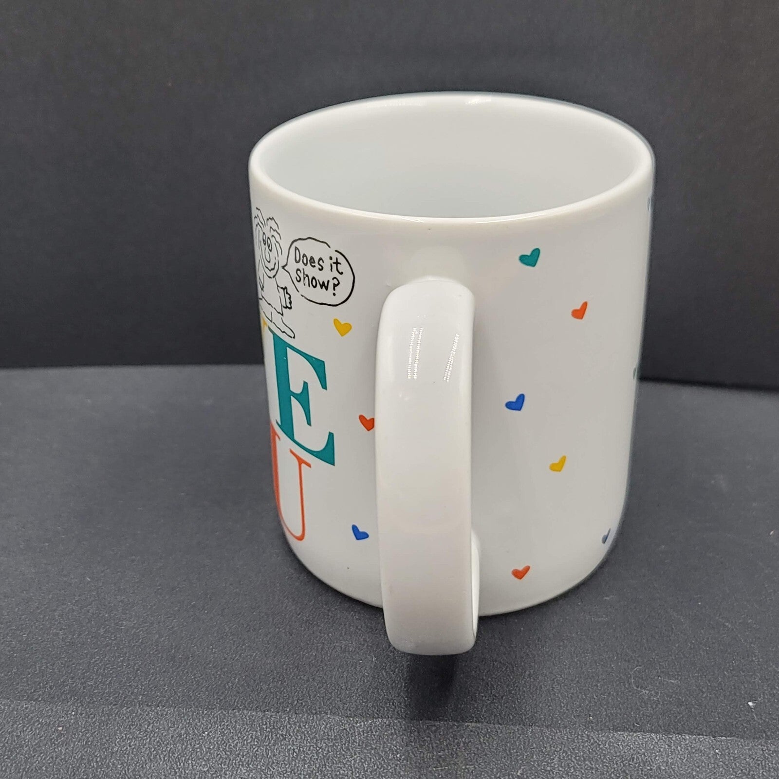 Vintage I Love You Hearts Coffee Mug Tea Cup Ceramic Designers Collection