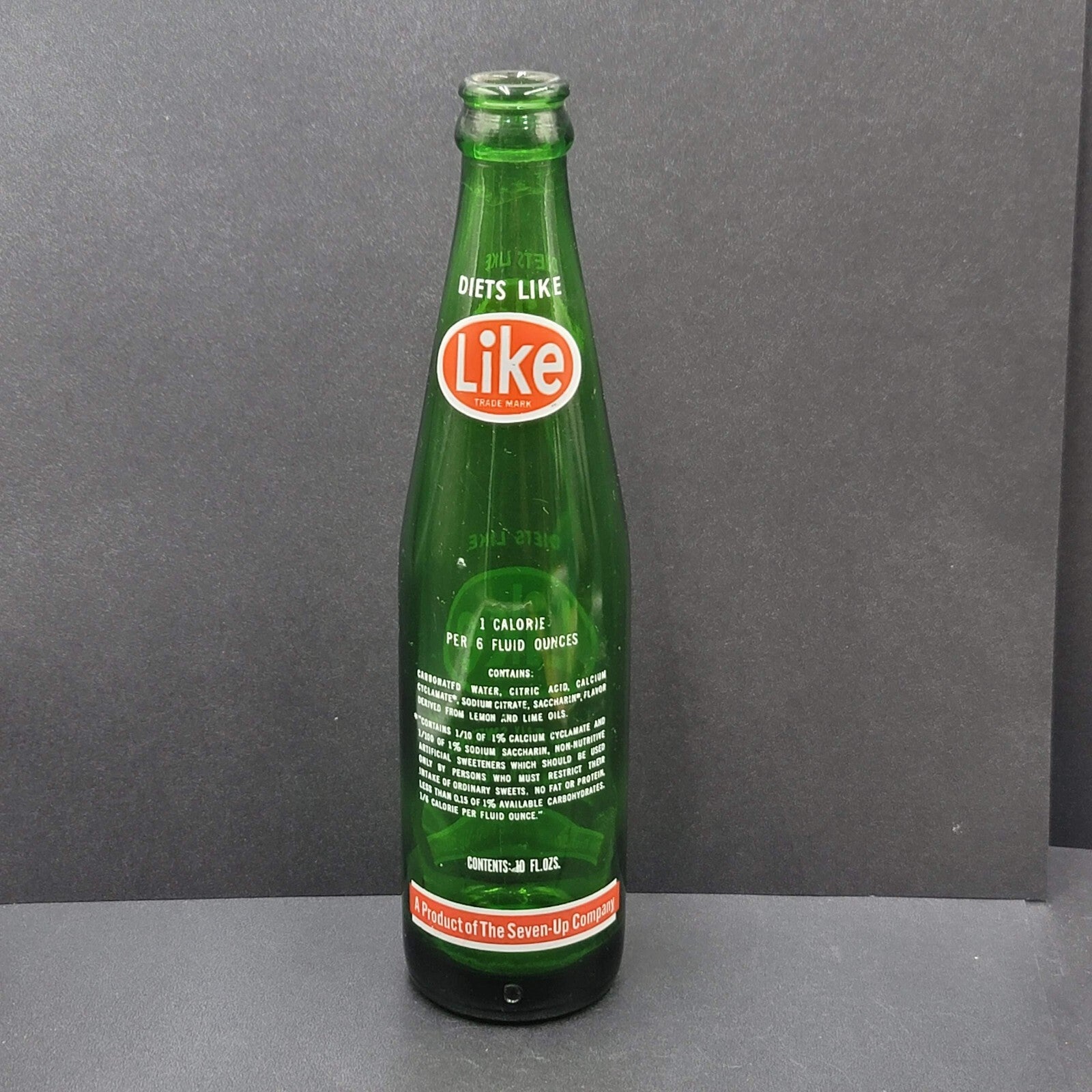 Vintage LIKE Green Glass Bottle Diets Like LIKE Seven Up