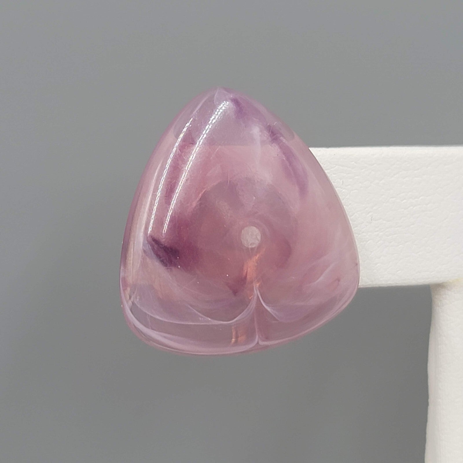 Vintage Purple Clip on Earrings Plastic Triangle Lightweight 1"