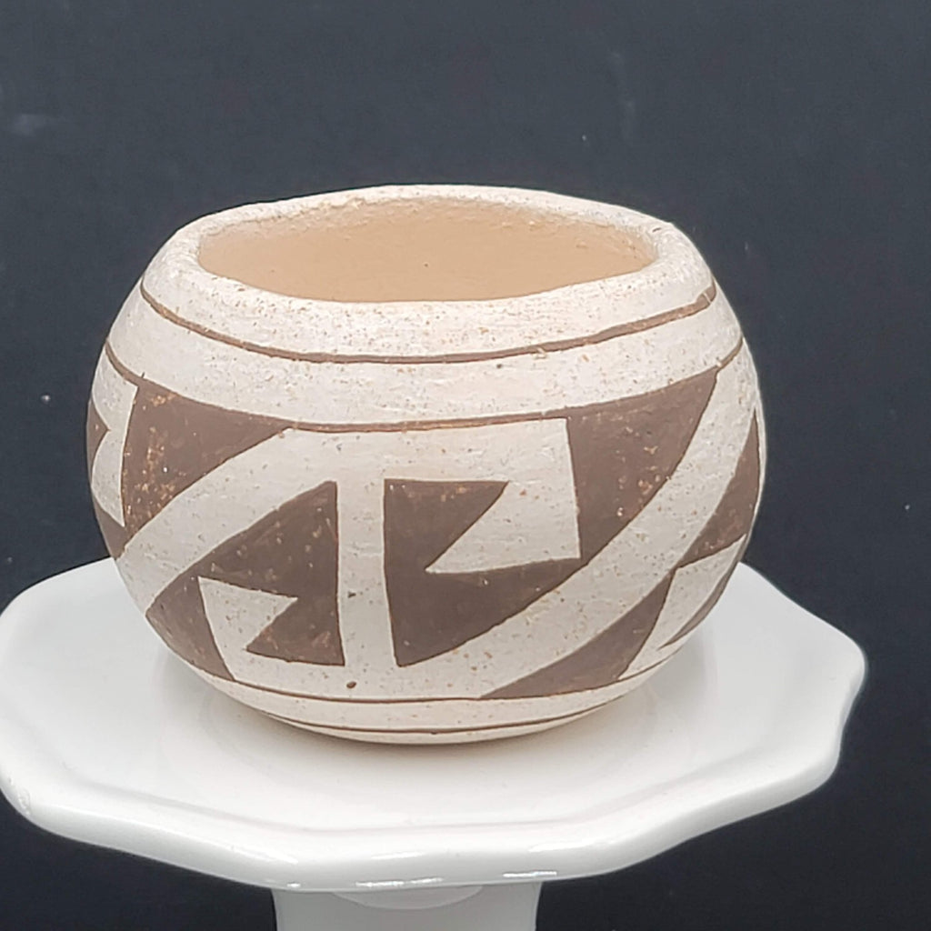 Vintage Pueblo Miniature Pottery Bowl New Mexico Native American 2.5 in