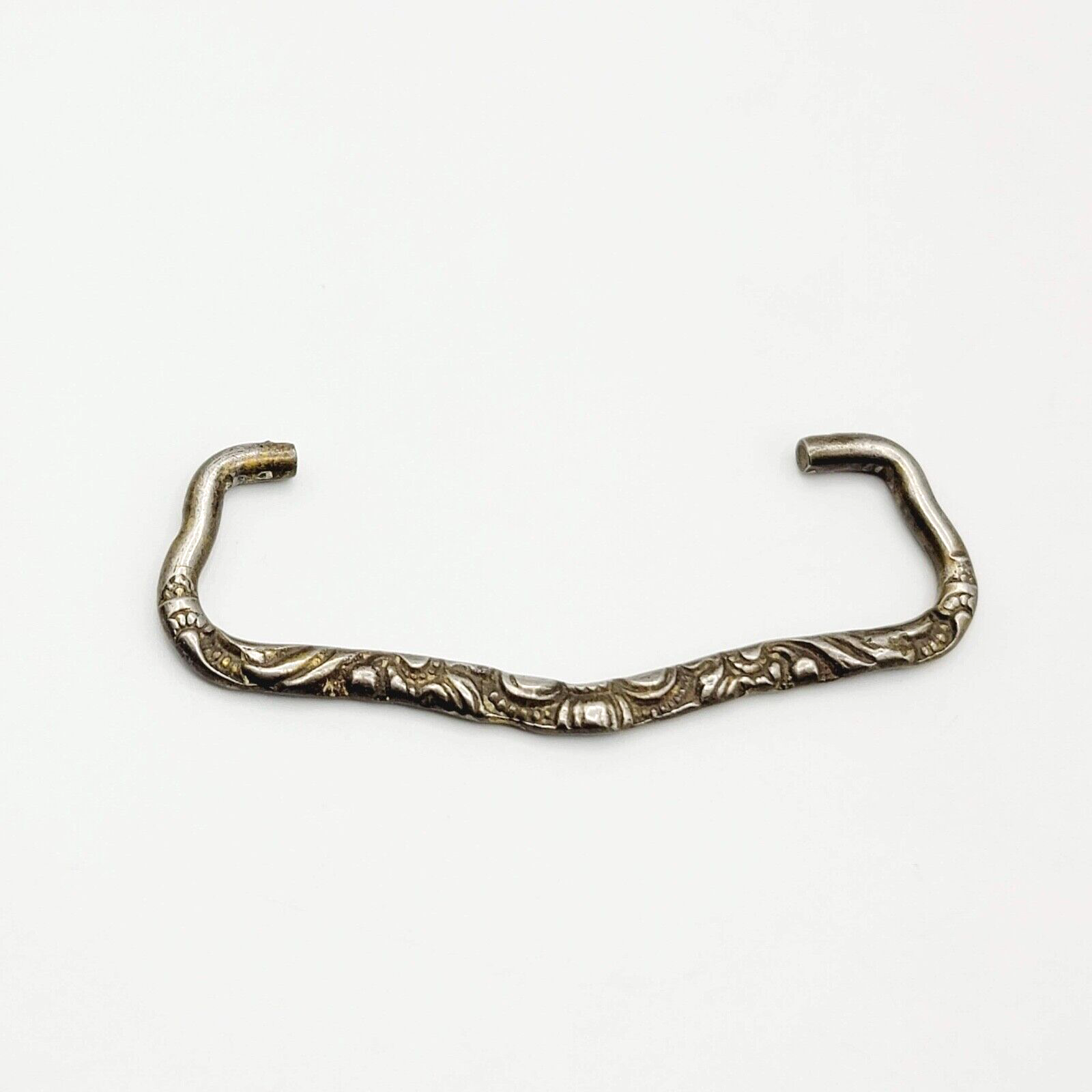 Vintage Single Ornate Bail Pull for 3" Pull Handle Replacement  Steel Gray