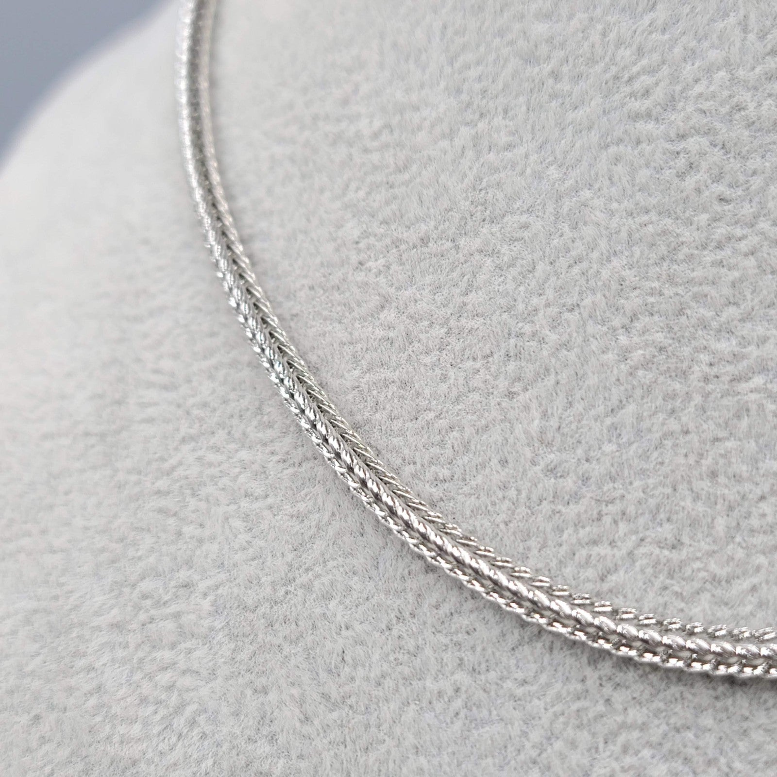 Silver Plated Spiga Chain Necklace Toggle or Lobster Clasp 18 in