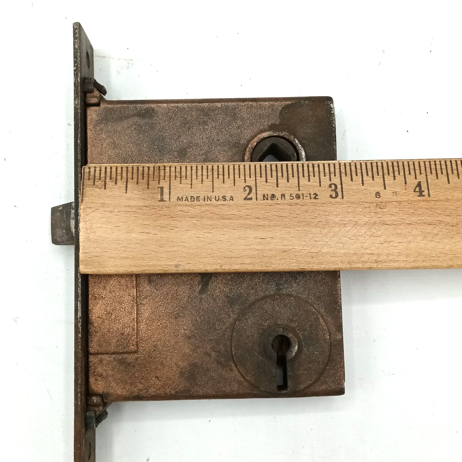 Vintage Mortise Lock Door Hardware Salvage Skeleton Keyhole NO Key B366