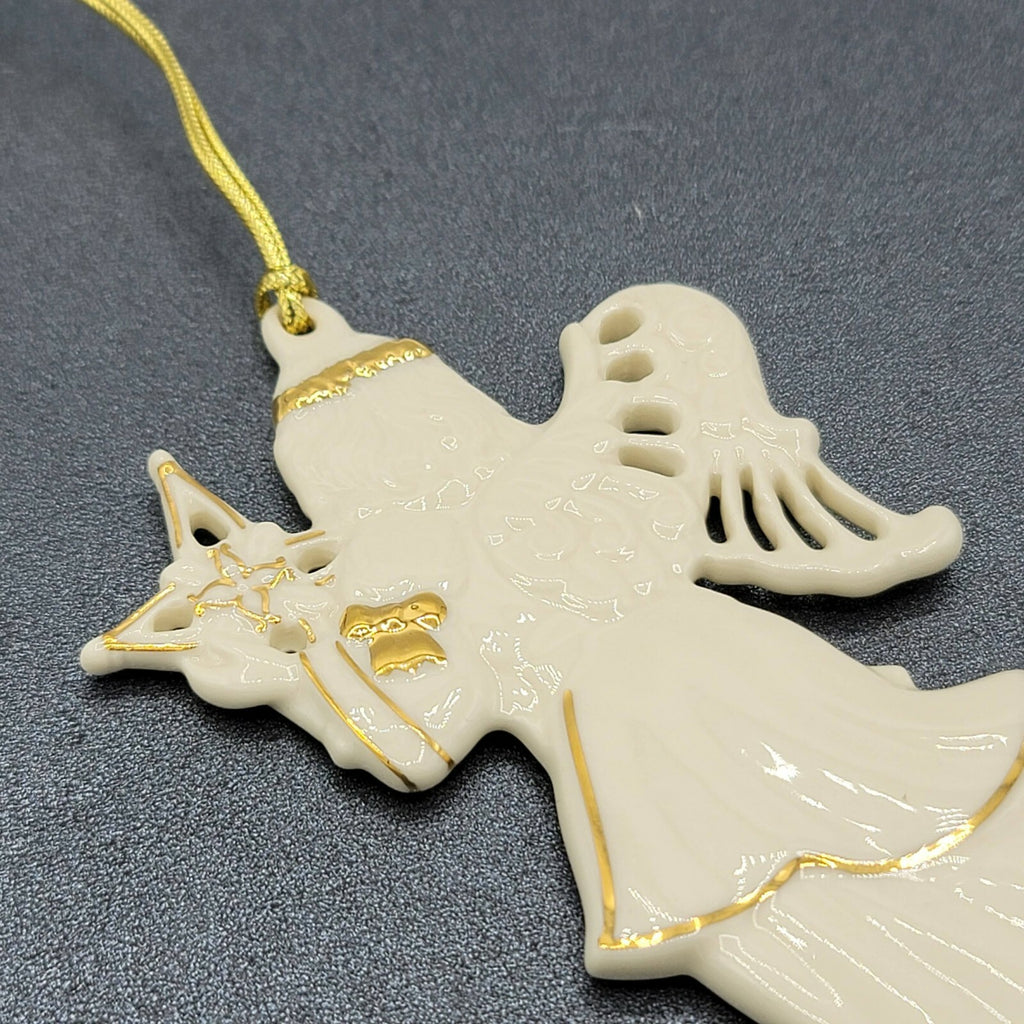 Lenox Renaissance Angel Bisque Ivory Porcelain Christmas Ornament 5 1/4"